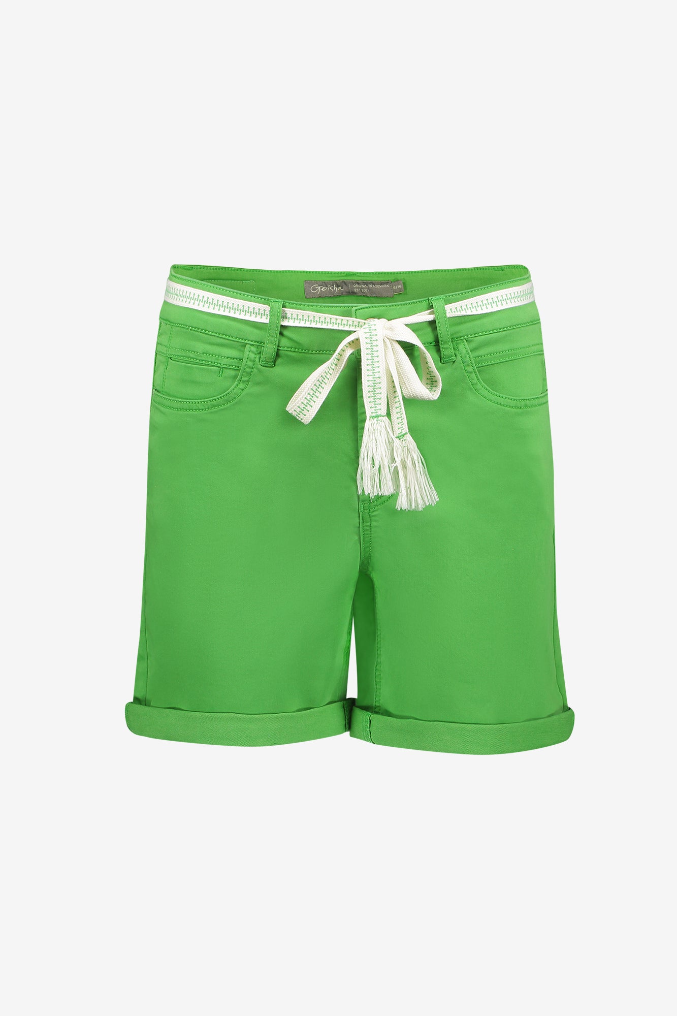 Geisha short met strikceintuur en zakken