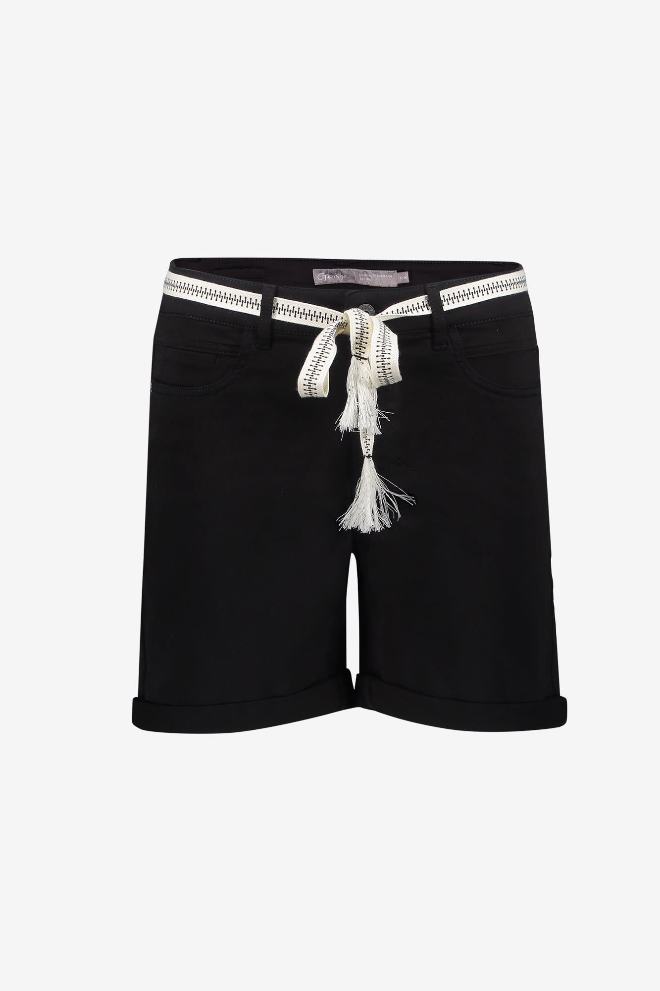 Geisha short met strikceintuur en zakken