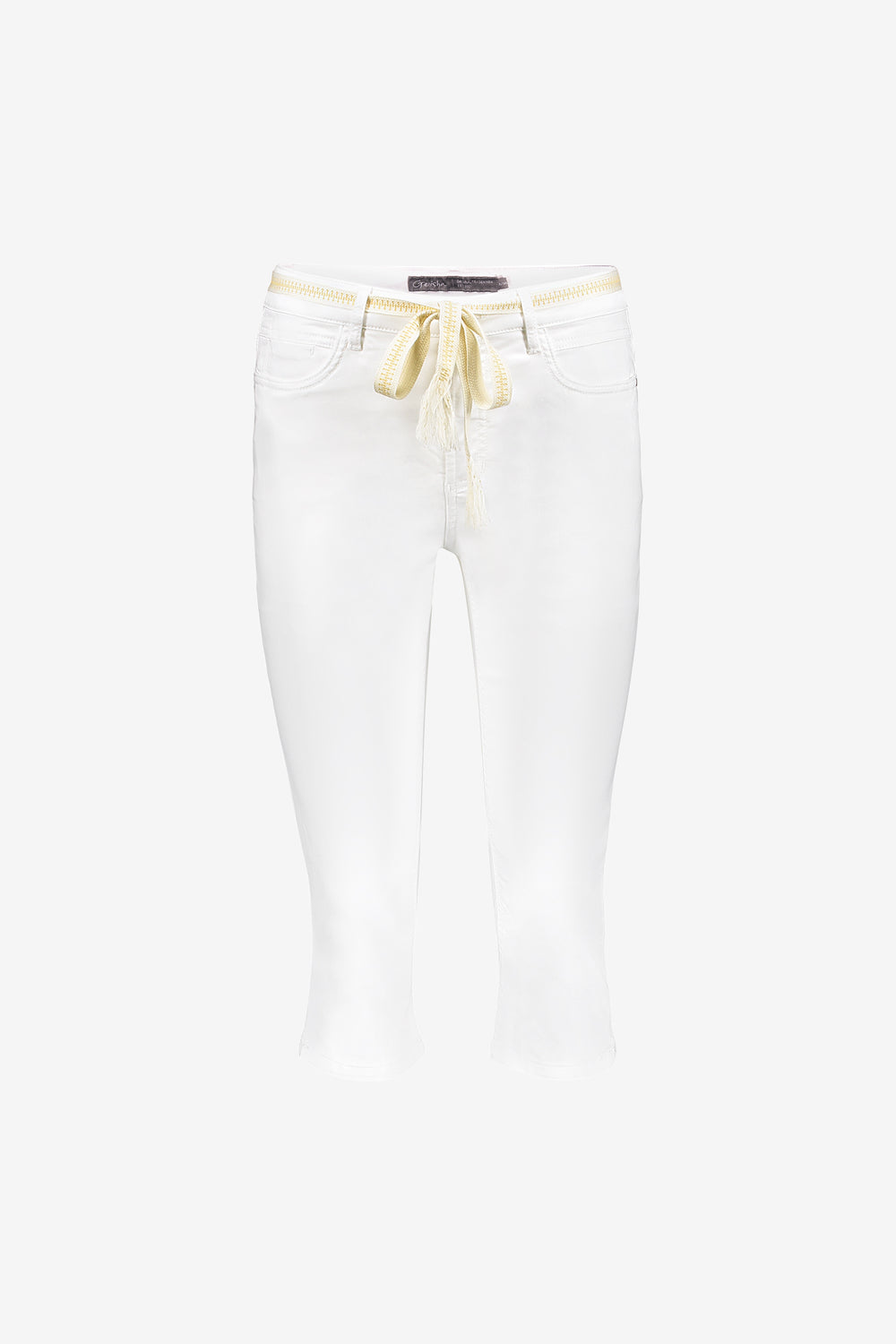 Geisha capri jeans met strikceintuur en comfortabele pasvorm