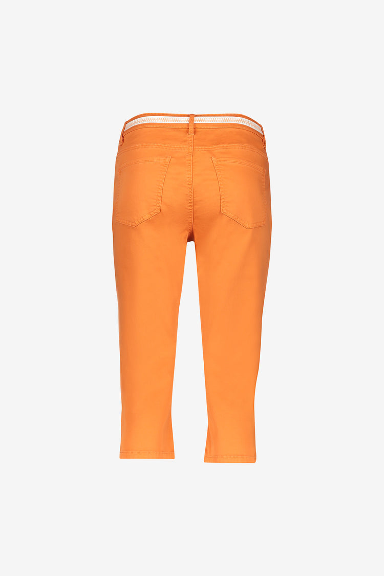 Geisha capri jeans met strikceintuur en comfortabele pasvorm