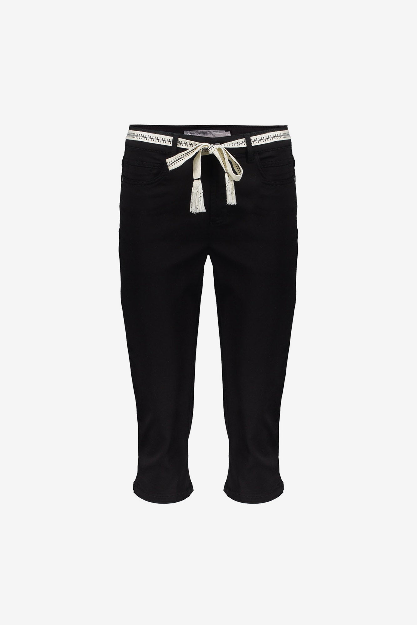 Geisha capri jeans met strikceintuur en comfortabele pasvorm