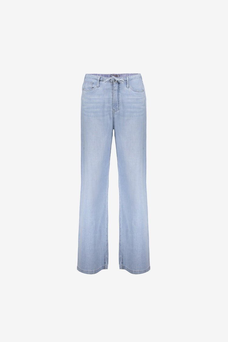 Geisha jeans met hoge taille en strikkoord