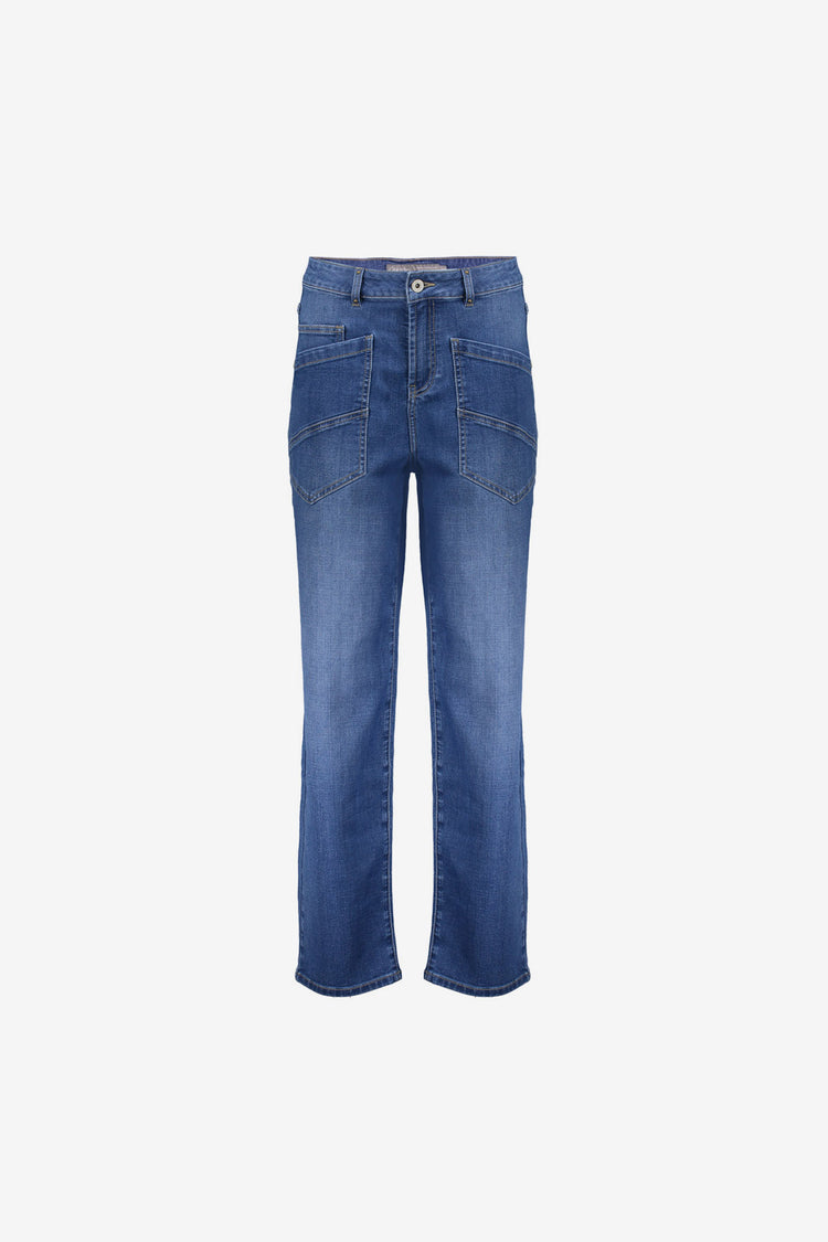 Geisha jeans met rechte pijp en stoere zakdetails