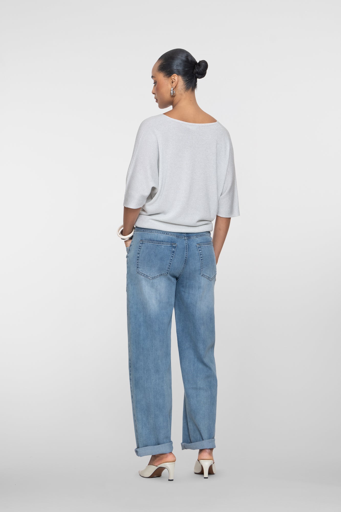 Geisha jeans met rechte pijp en stoere zakdetails