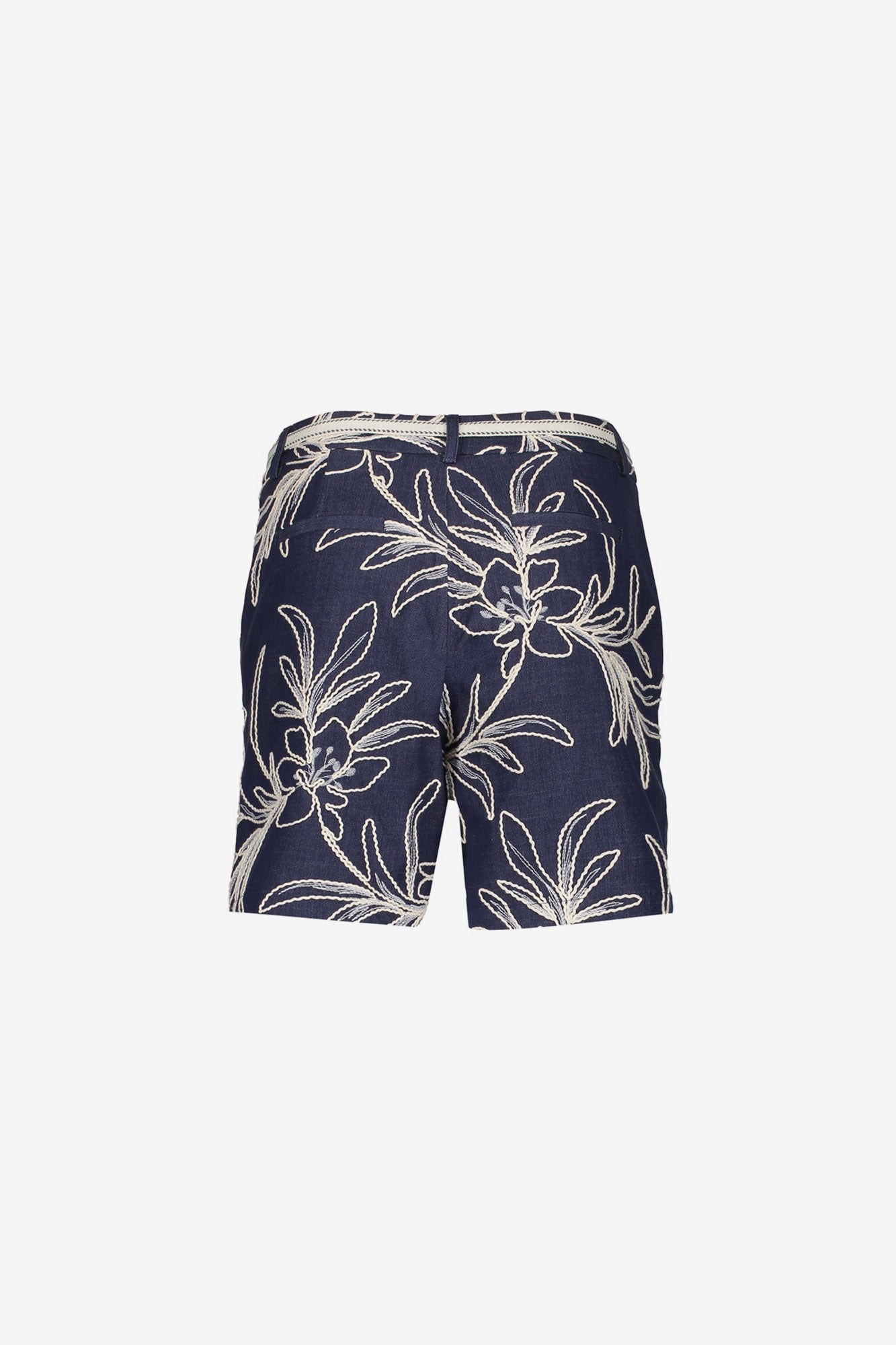 Geisha short met botanische embrodery