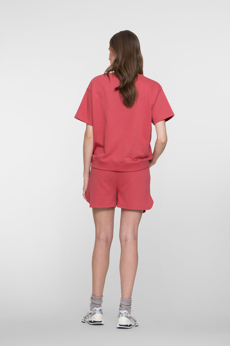 Geisha sweatshort met strikdetail en sportieve uitstraling