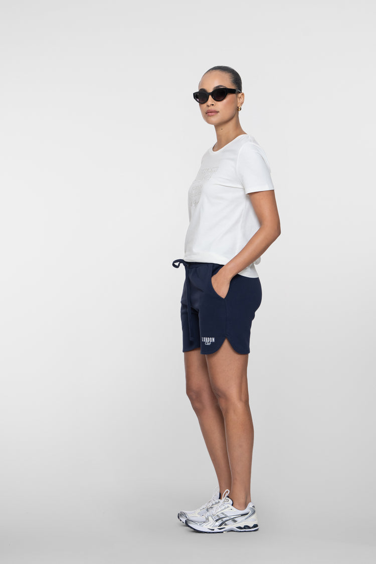 Geisha sweatshort met elastische taille en sportieve uitstraling