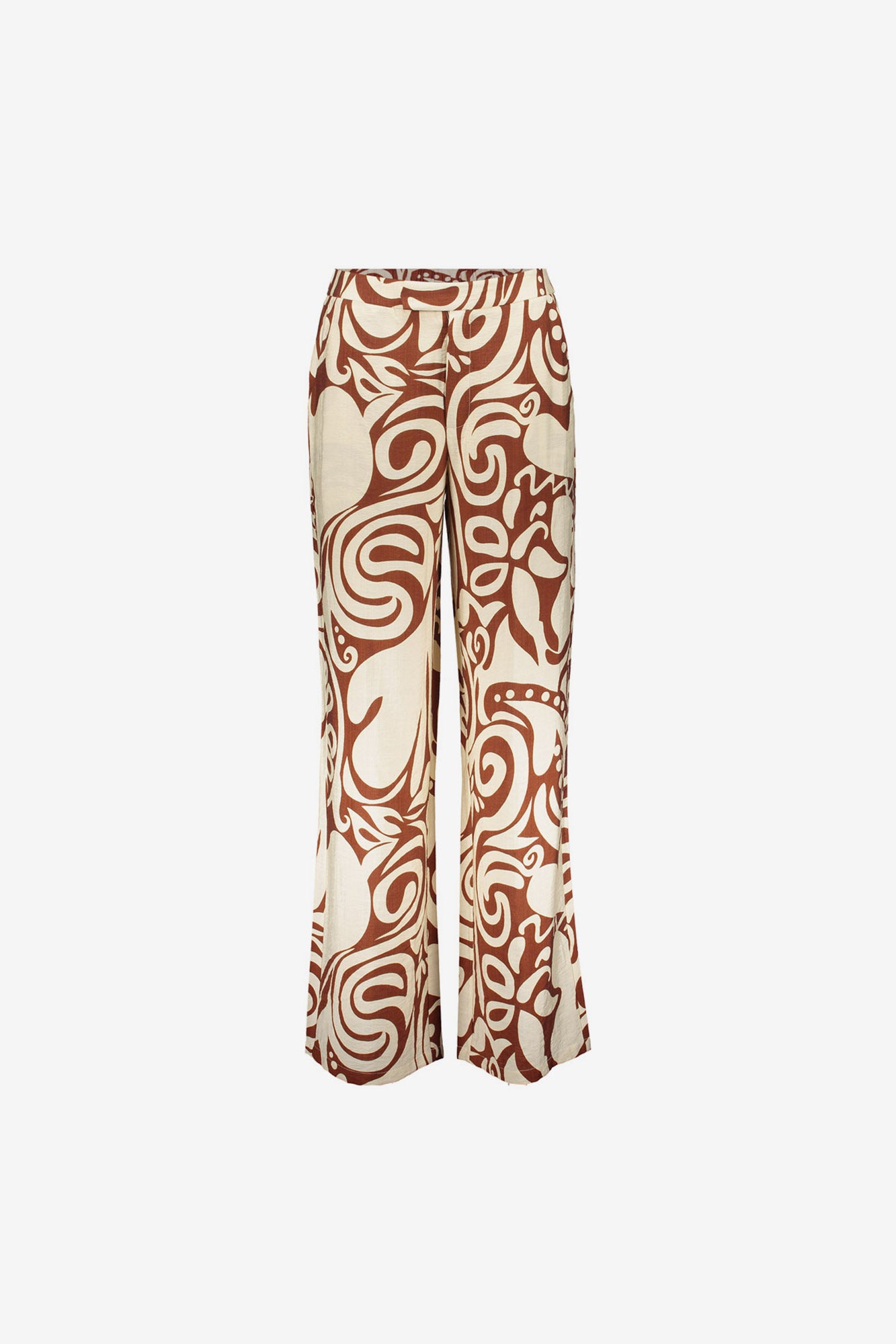 Geisha pantalon bi-color swirl print