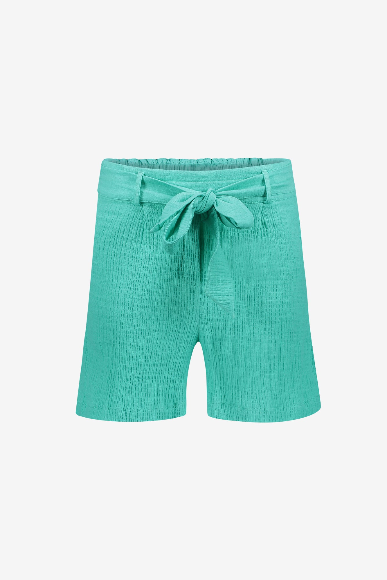 Geisha short met strikceintuur en luchtige mousseline look