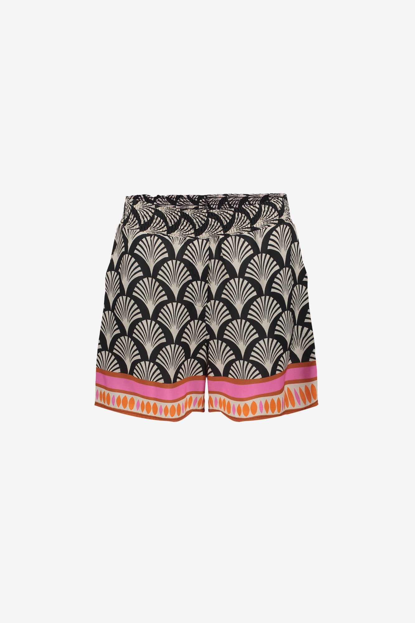 Geisha short met grafische print en zomerse uitstraling
