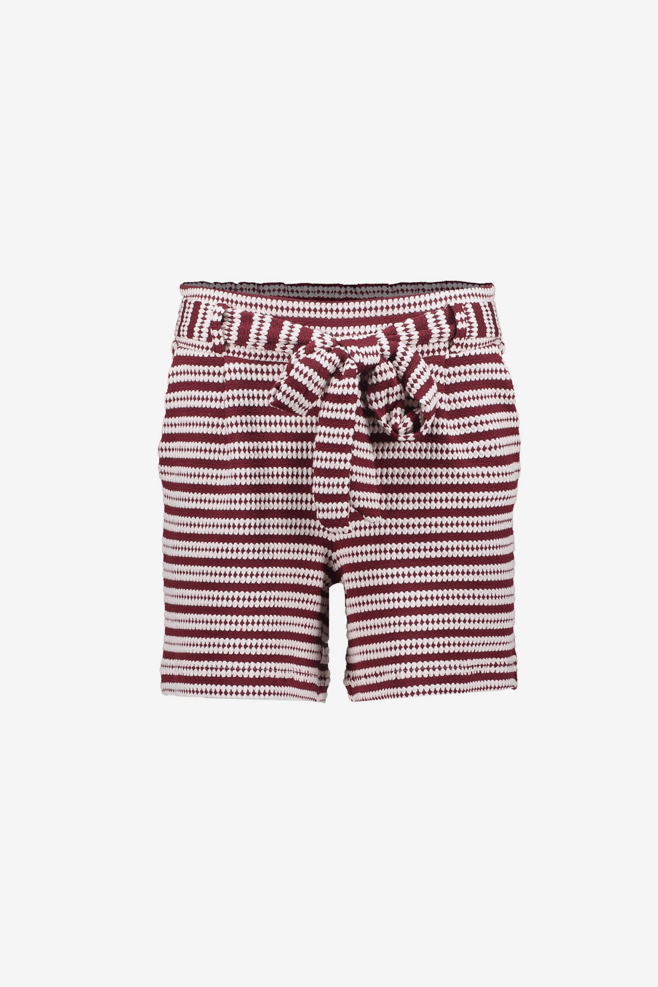 Geisha short met streepdessin en strikceintuur
