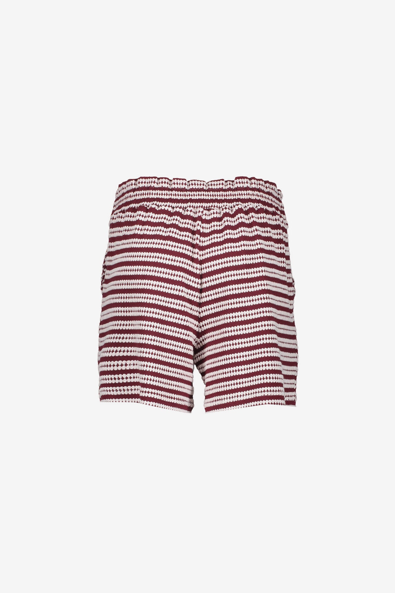 Geisha short met streepdessin en strikceintuur