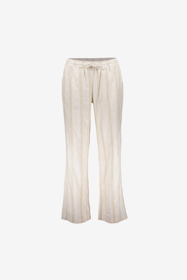 Geisha broek met streepdessin en subtiele shimmer