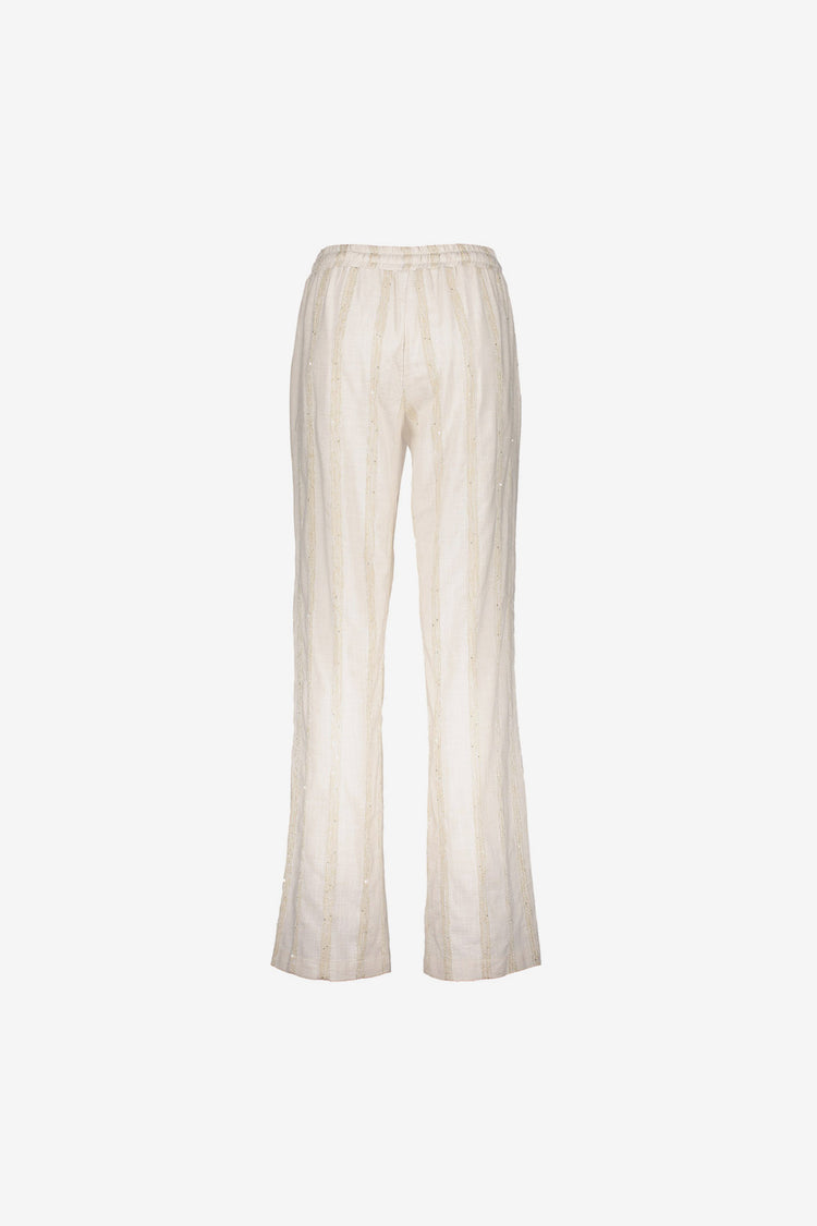 Geisha broek met streepdessin en subtiele shimmer