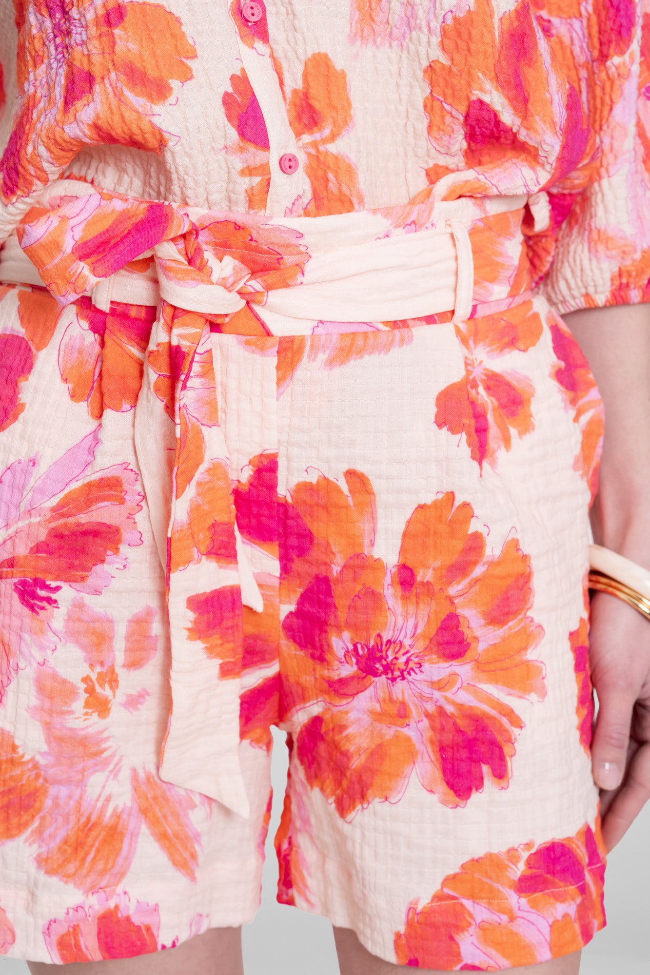 Geisha kleurrijke mousseline short