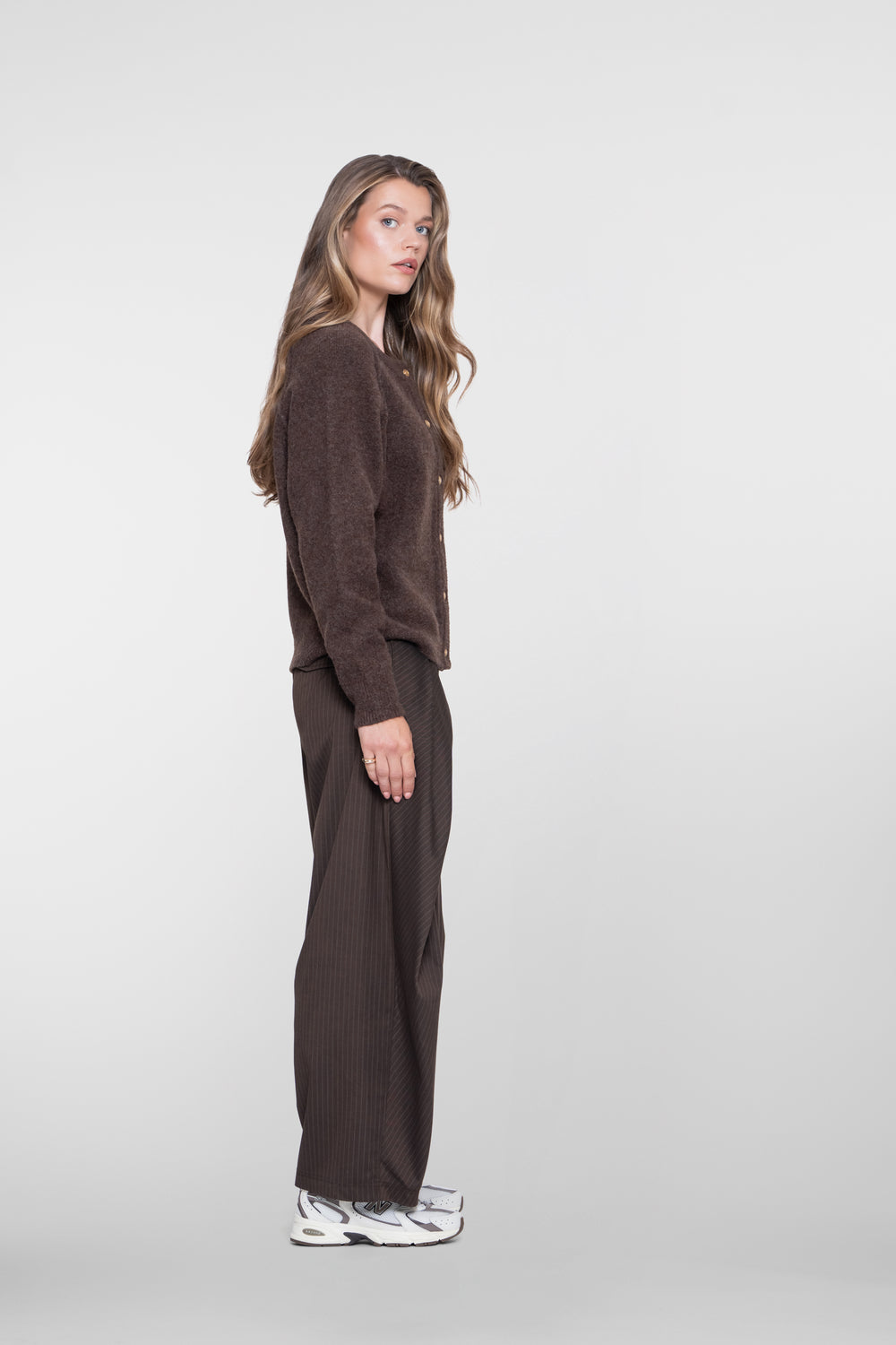 Geisha ballonbroek met pinstripe en opvallende overslag