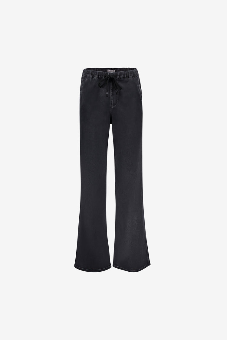 Geisha wide leg jeans met koorddetail en comfortabele taille