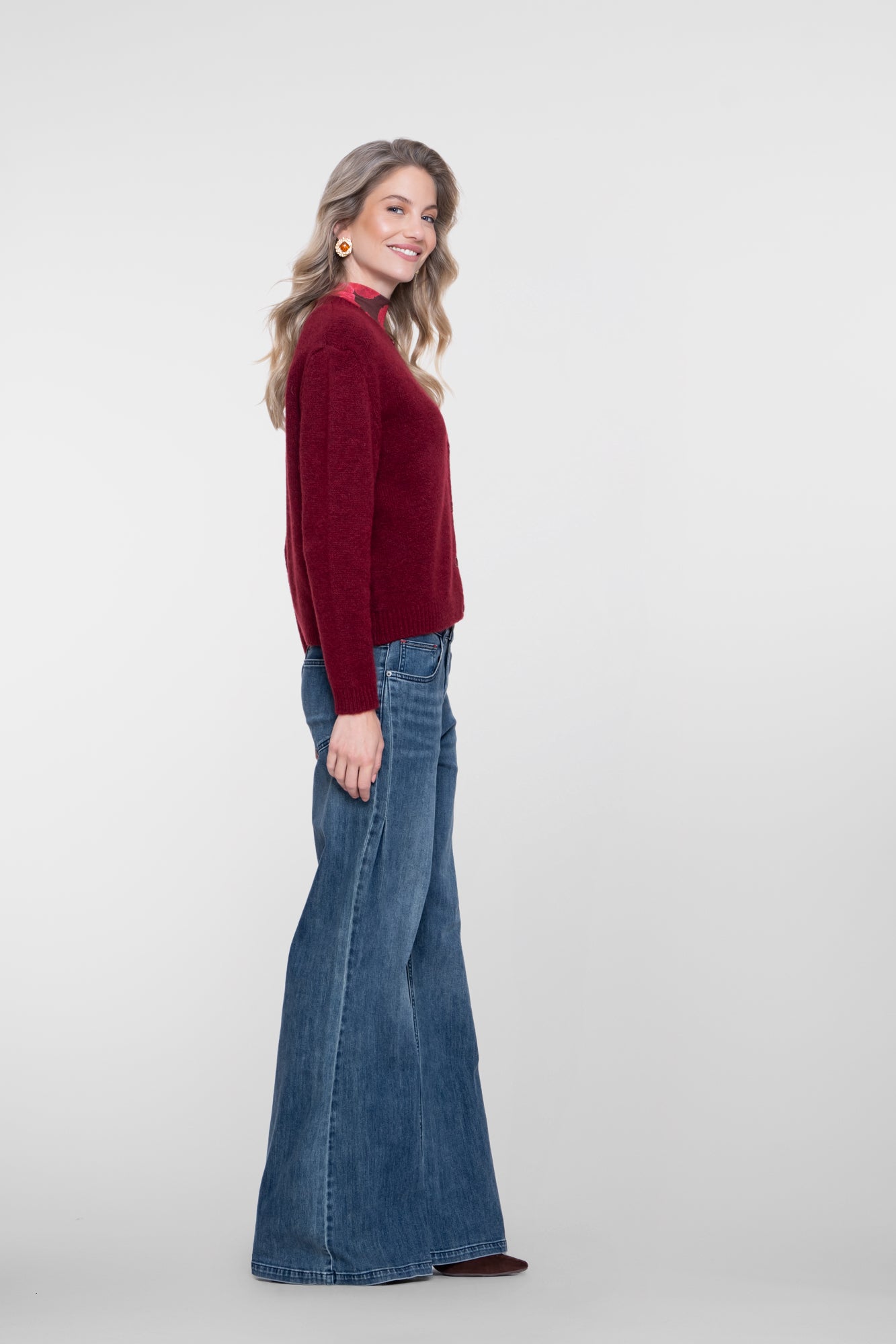 Geisha wide leg jeans met hoge taille