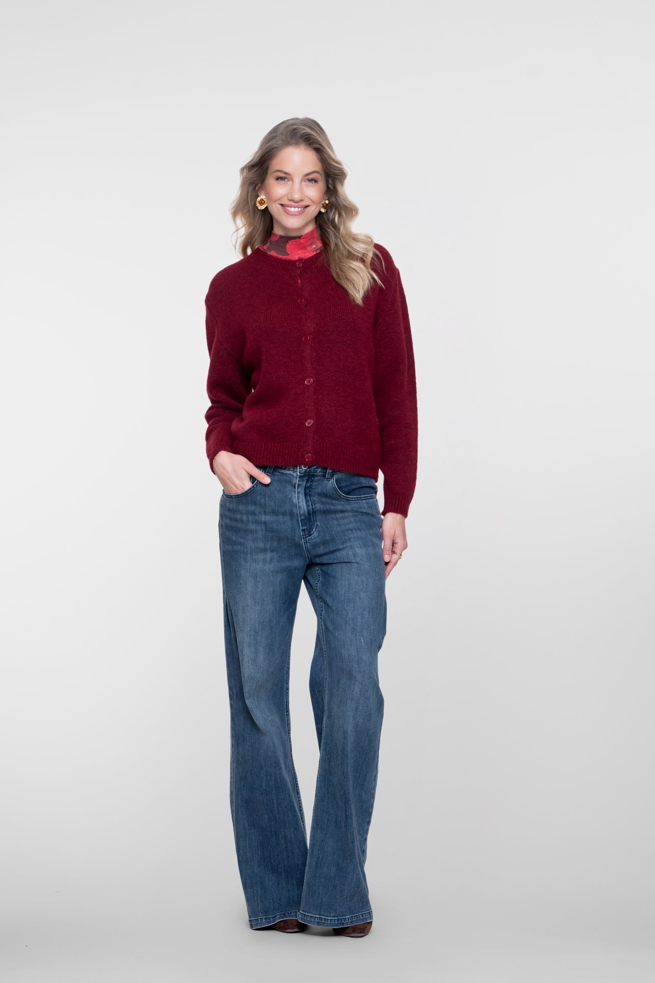 Geisha wide leg jeans met hoge taille