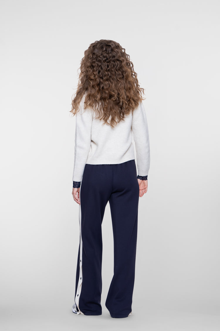 Geisha trackpant met sportieve bies