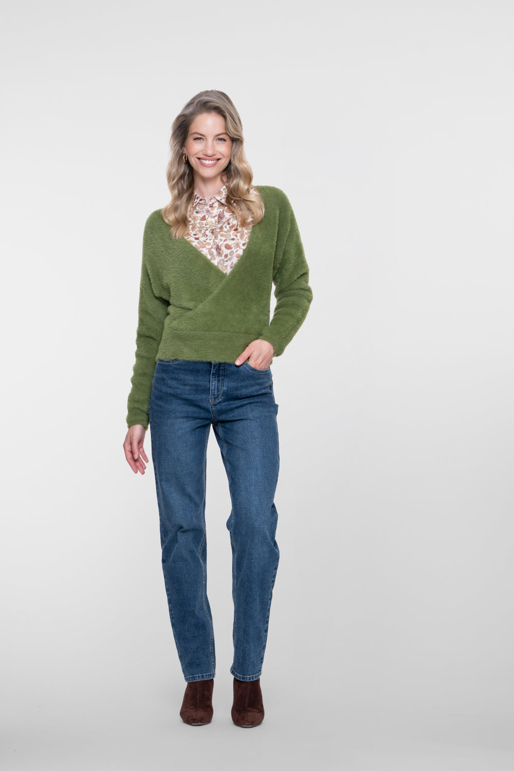 Geisha jeans met rechte pasvorm en hoge taille