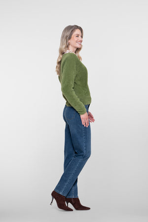 Geisha jeans met rechte pasvorm en hoge taille