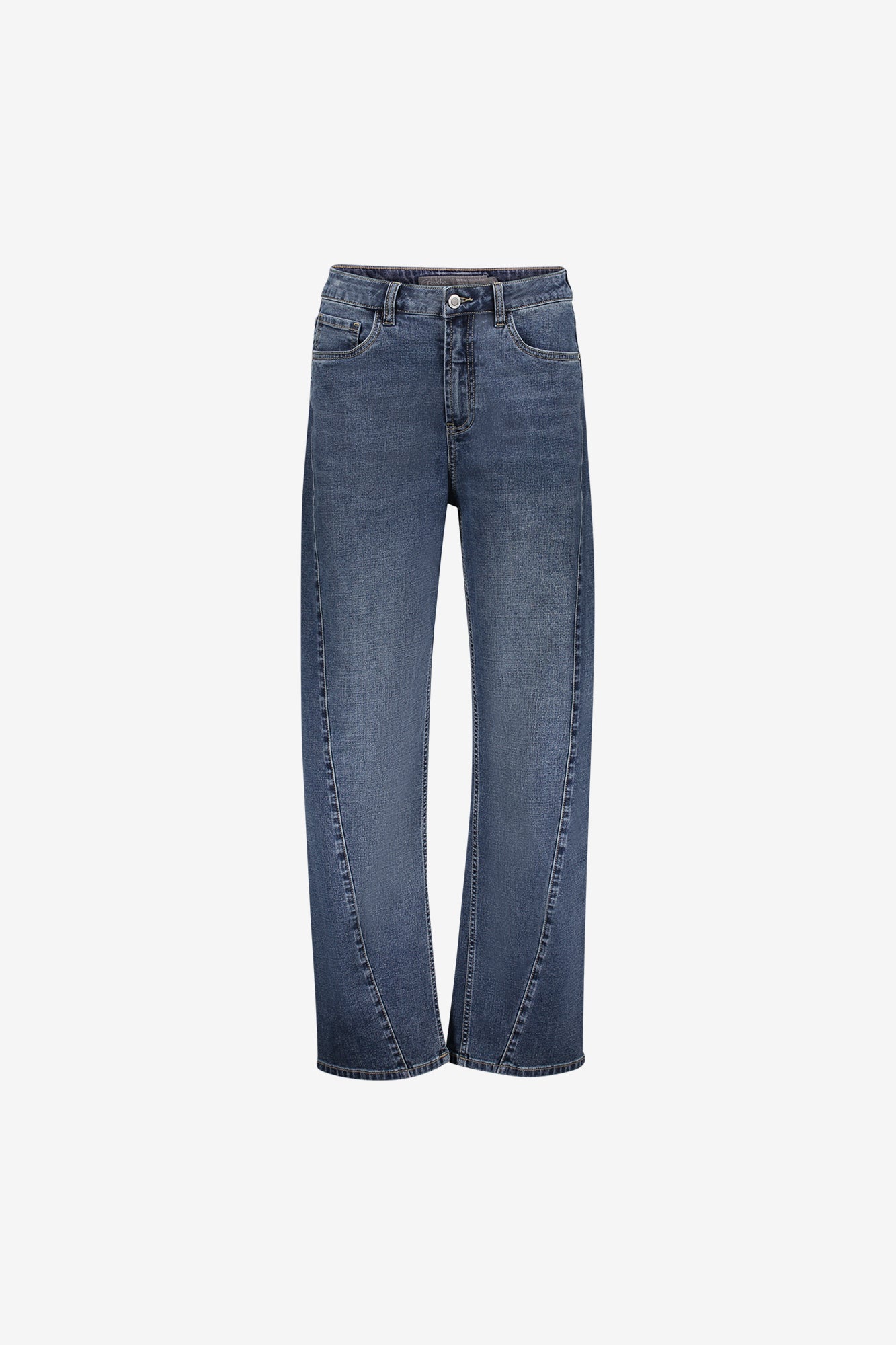 Geisha barrel jeans met sierstiksels