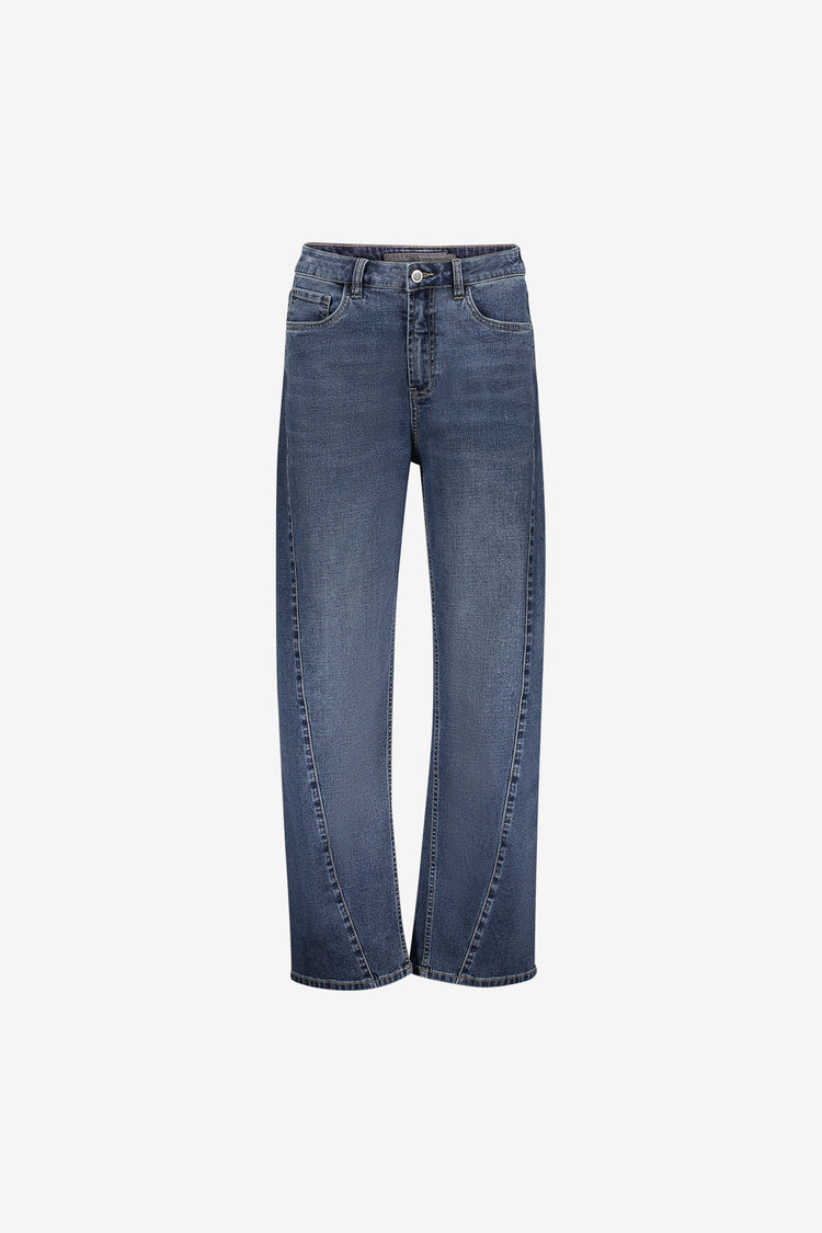 Geisha barrel jeans met sierstiksels