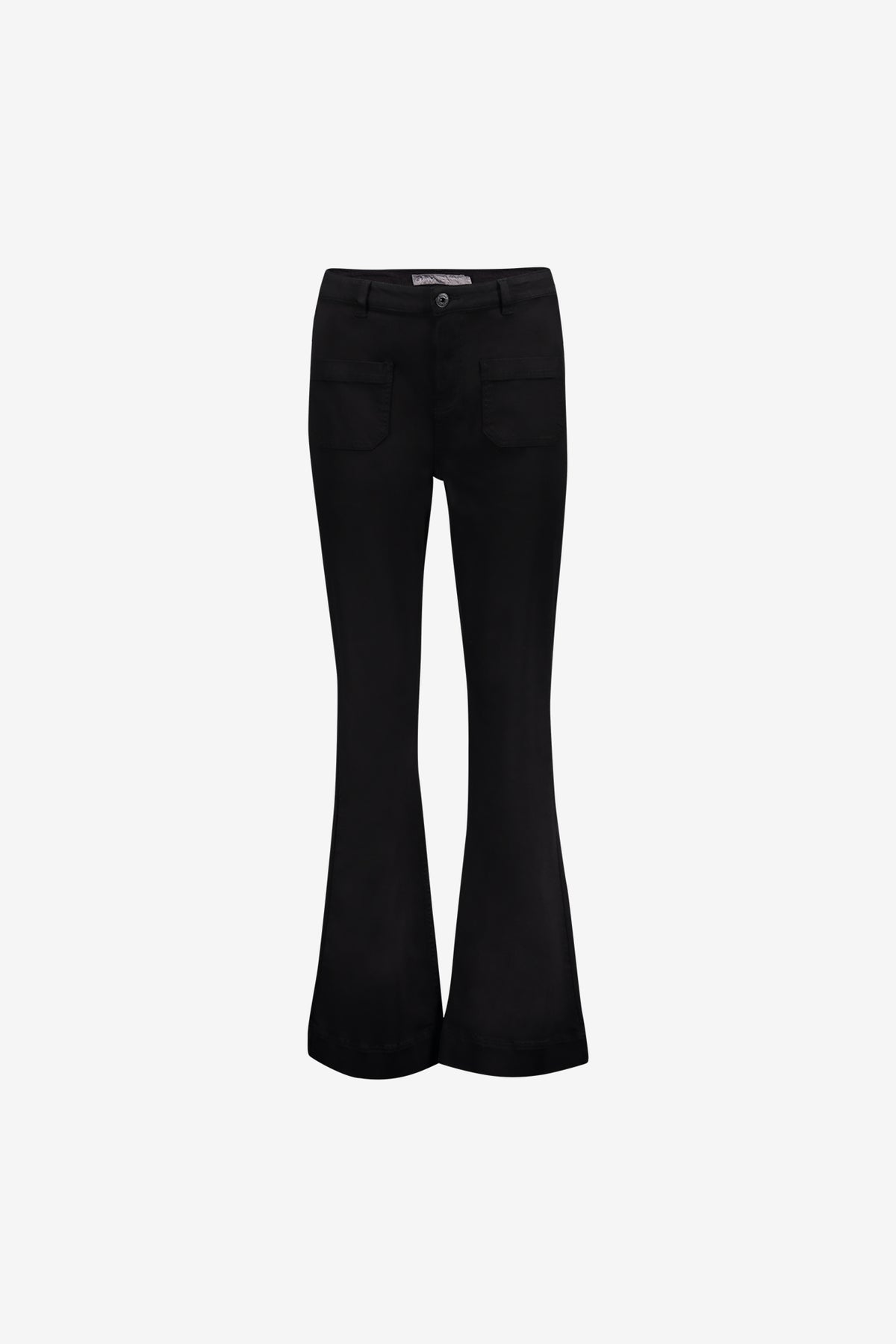 Geisha zwarte flared jeans met hoge taille