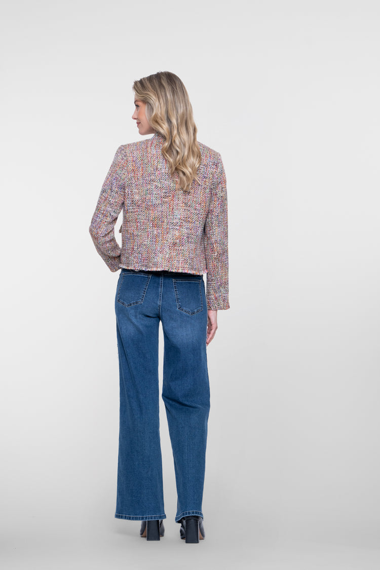 Geisha dames straight leg jeans met zijstreep