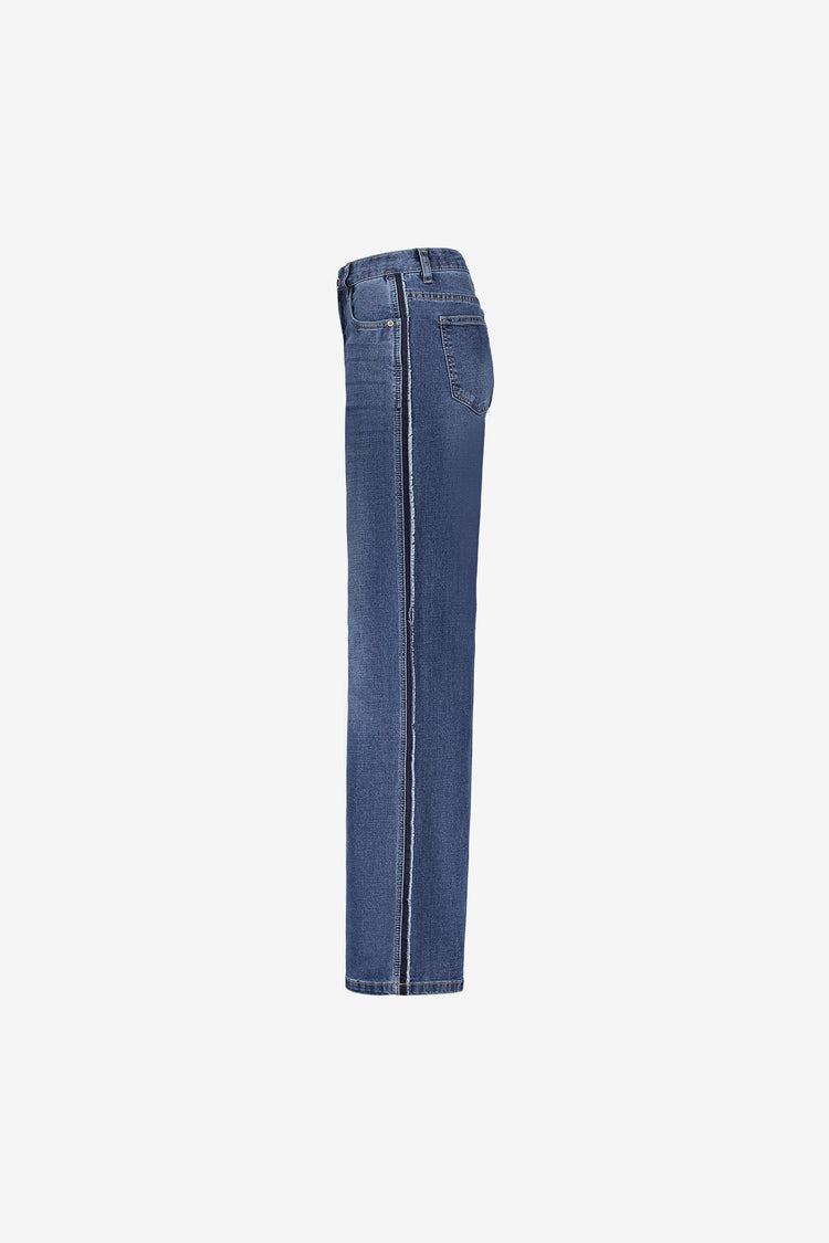 Geisha dames straight leg jeans met zijstreep