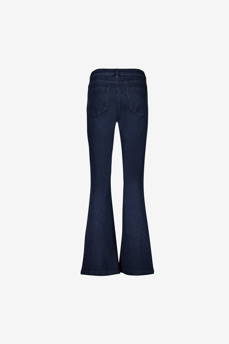 Geisha flared jeans met lurex