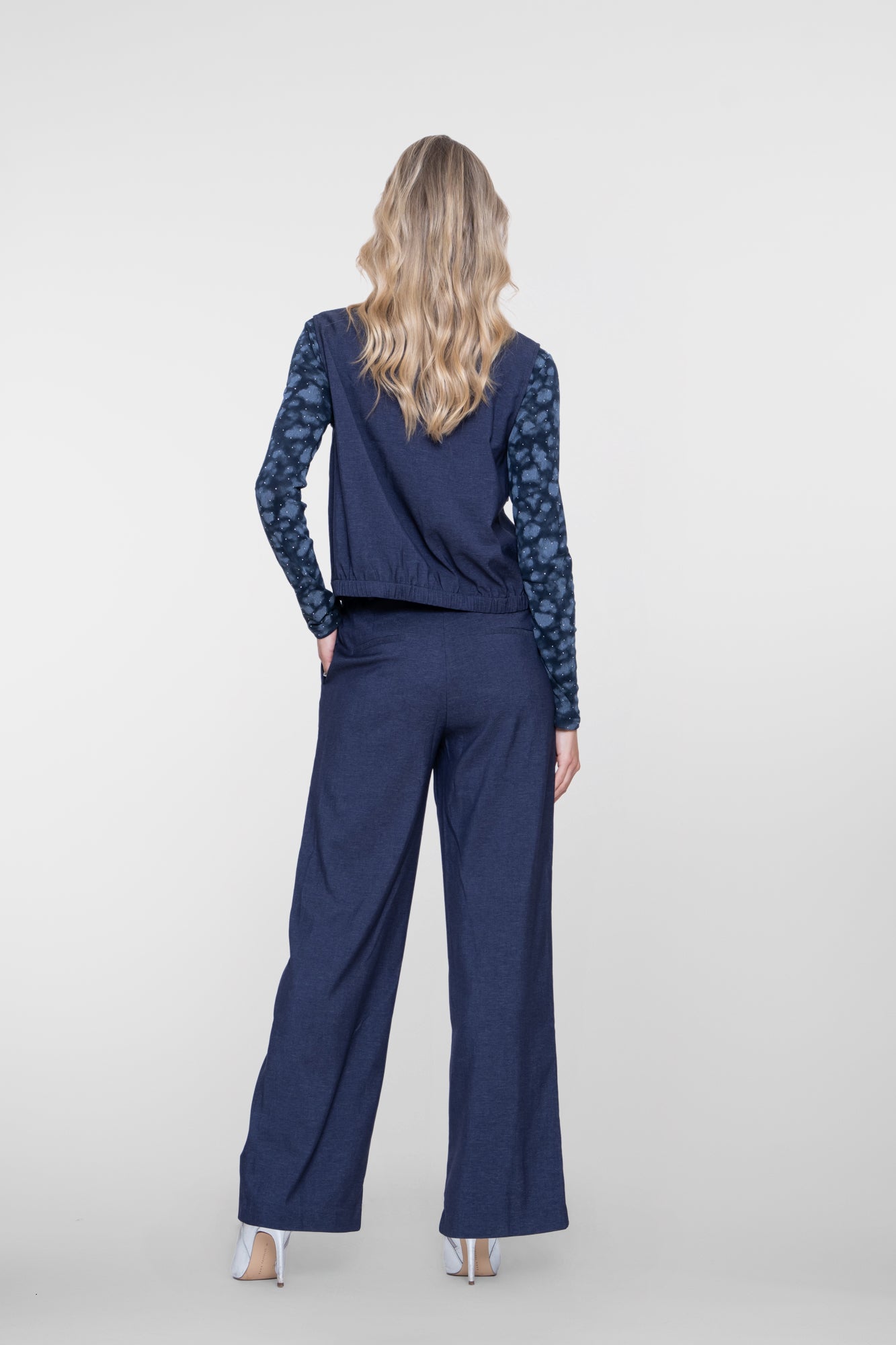 Geisha pantalon met flared pijpen