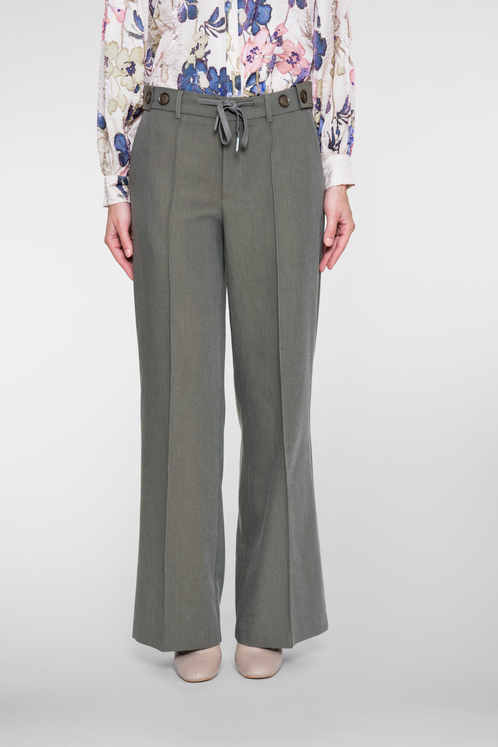 Geisha pantalon met sierkoord en stijlvolle details