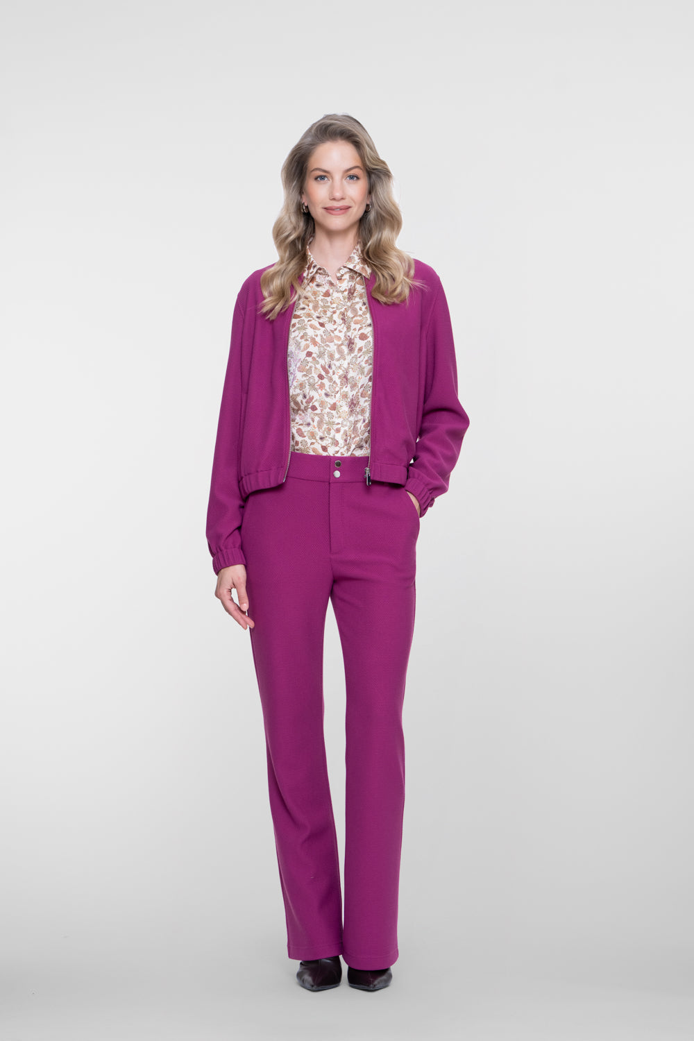 Geisha comfy bomber met honeycomb structuur – Shop de look