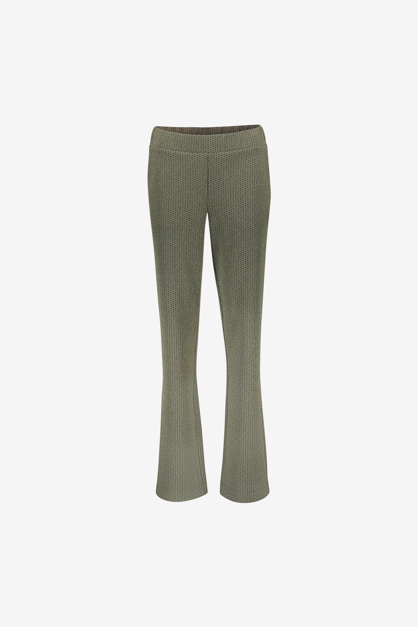Geisha pantalon met lurex en elastische tailleband
