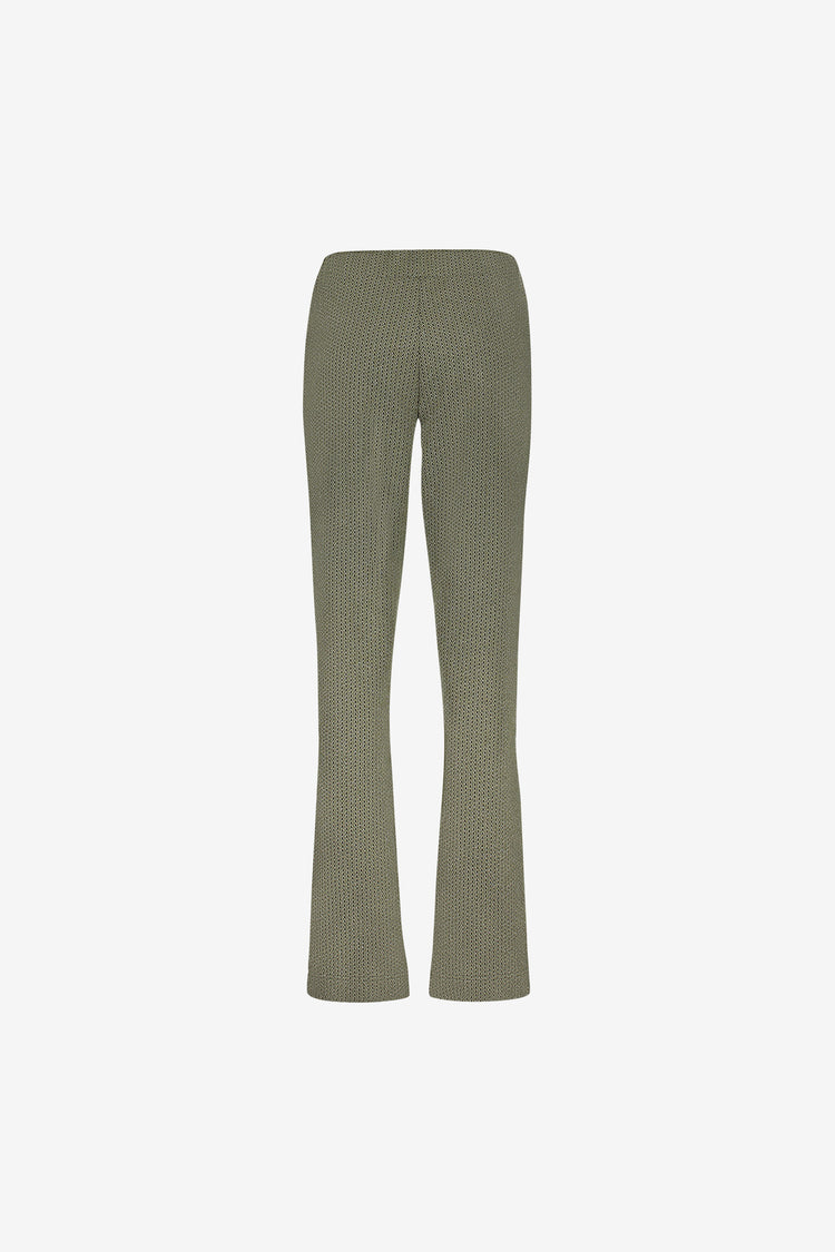 Geisha pantalon met lurex en elastische tailleband
