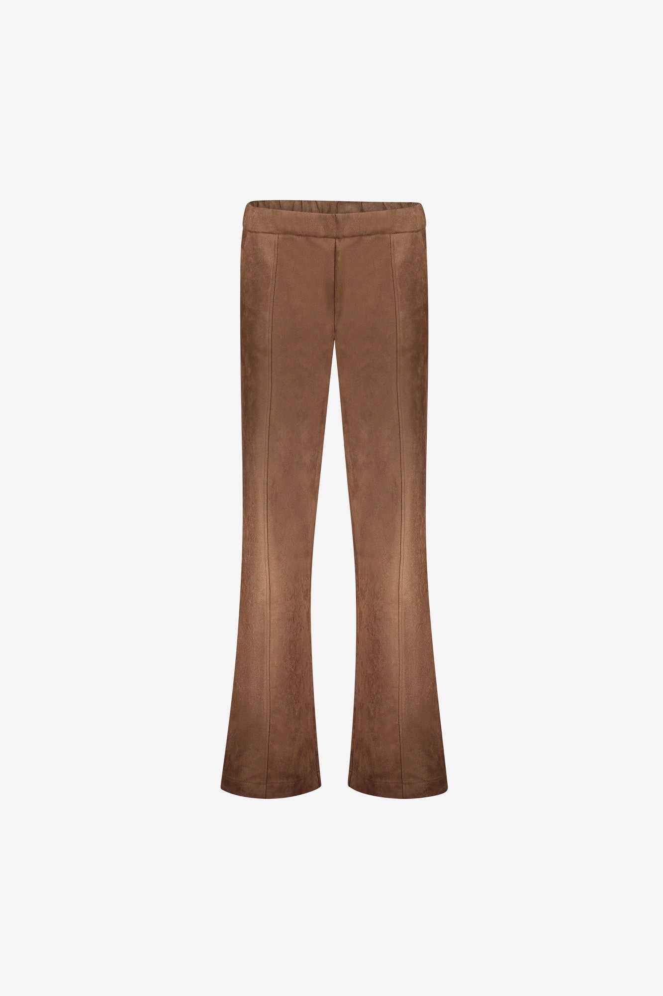 Geisha wide leg broek met suèdelook