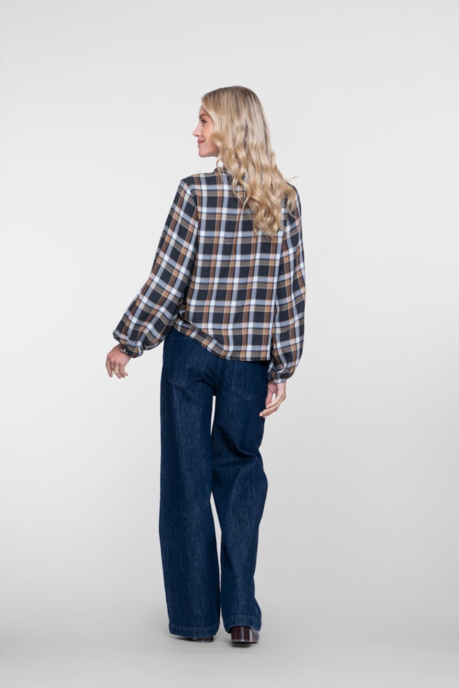 Geisha wide leg jeans met donkere wassing
