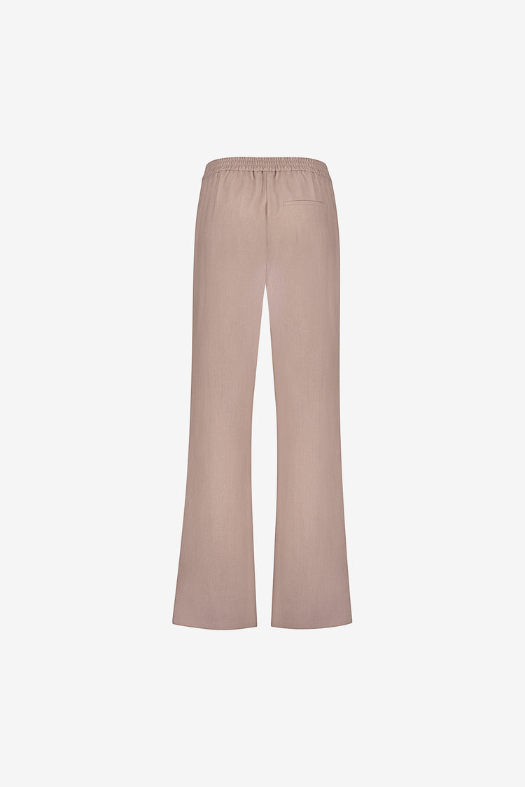 Geisha flanel melange broek met rechte pijpen