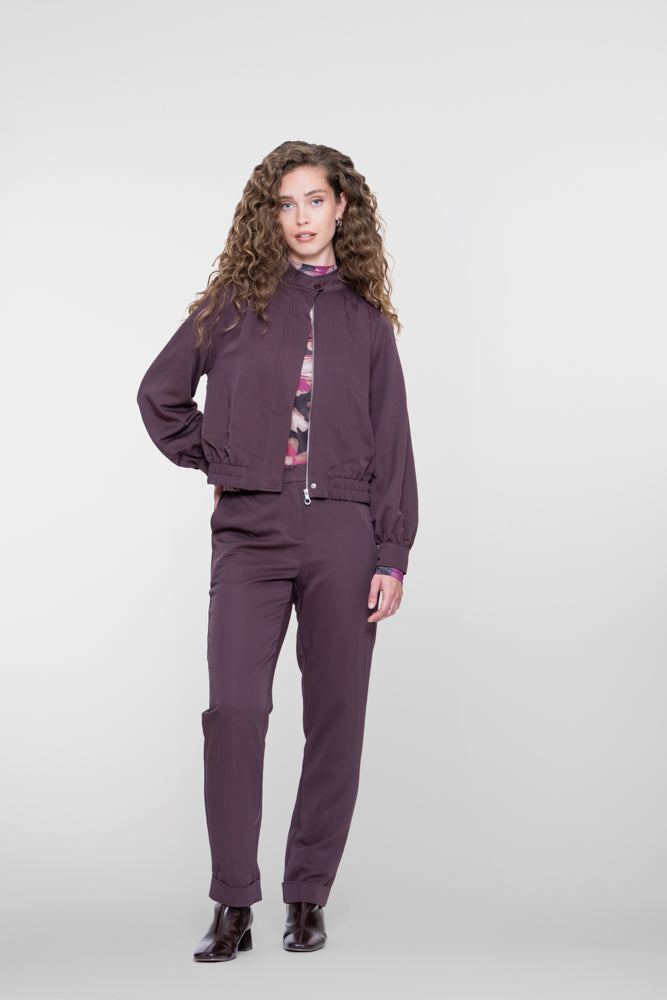 Geisha tapered pantalon met omslag