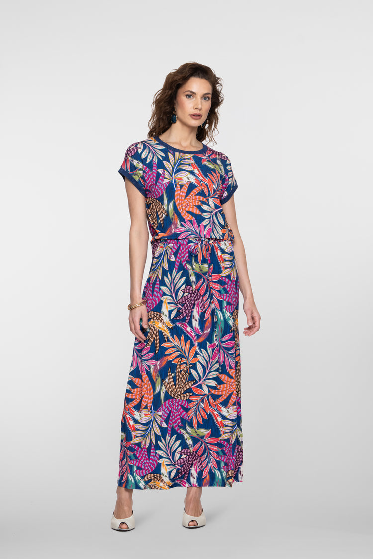 Geisha jersey T-shirt met ronde hals en glitterdetail