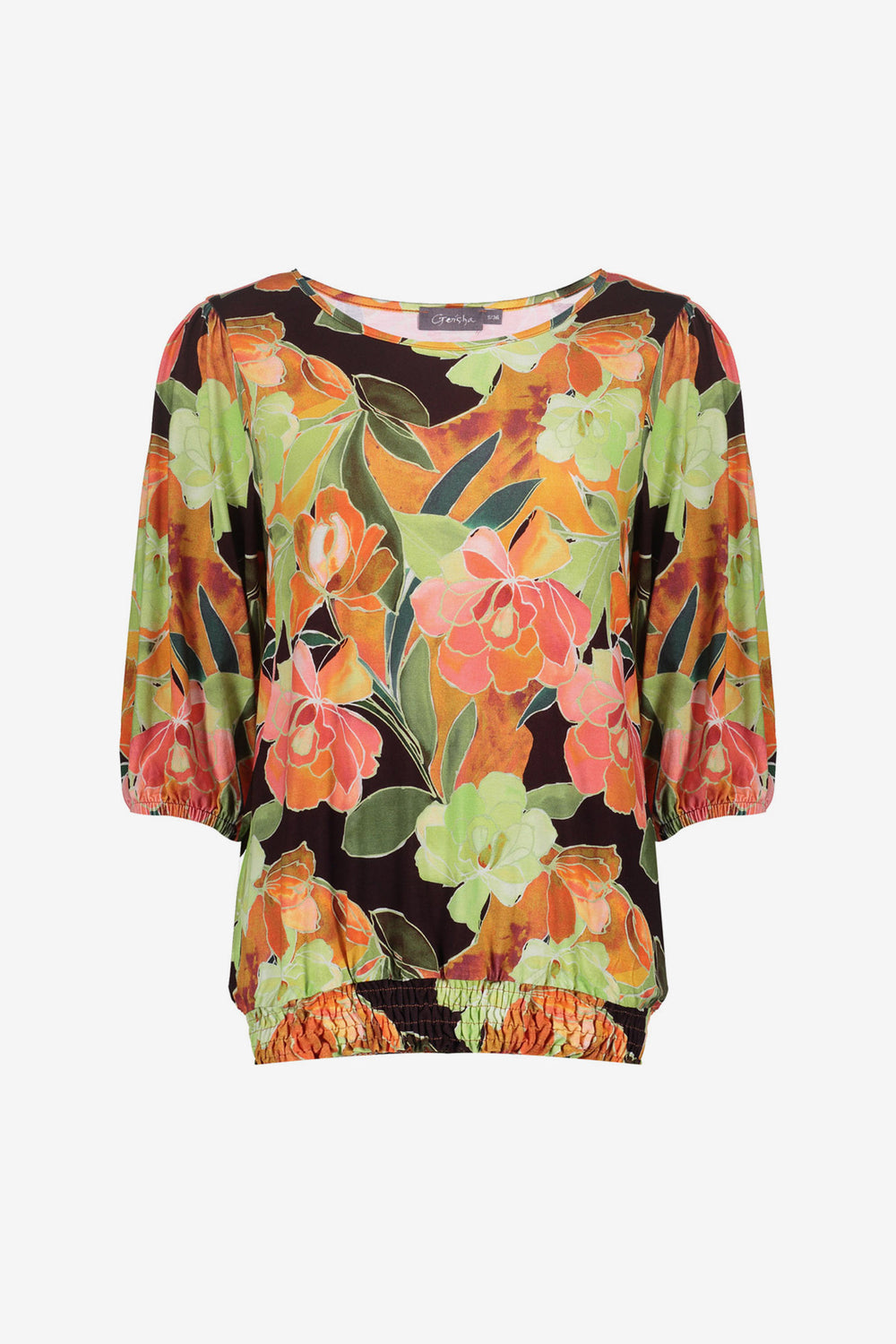 Geisha jersey T-shirt met smock