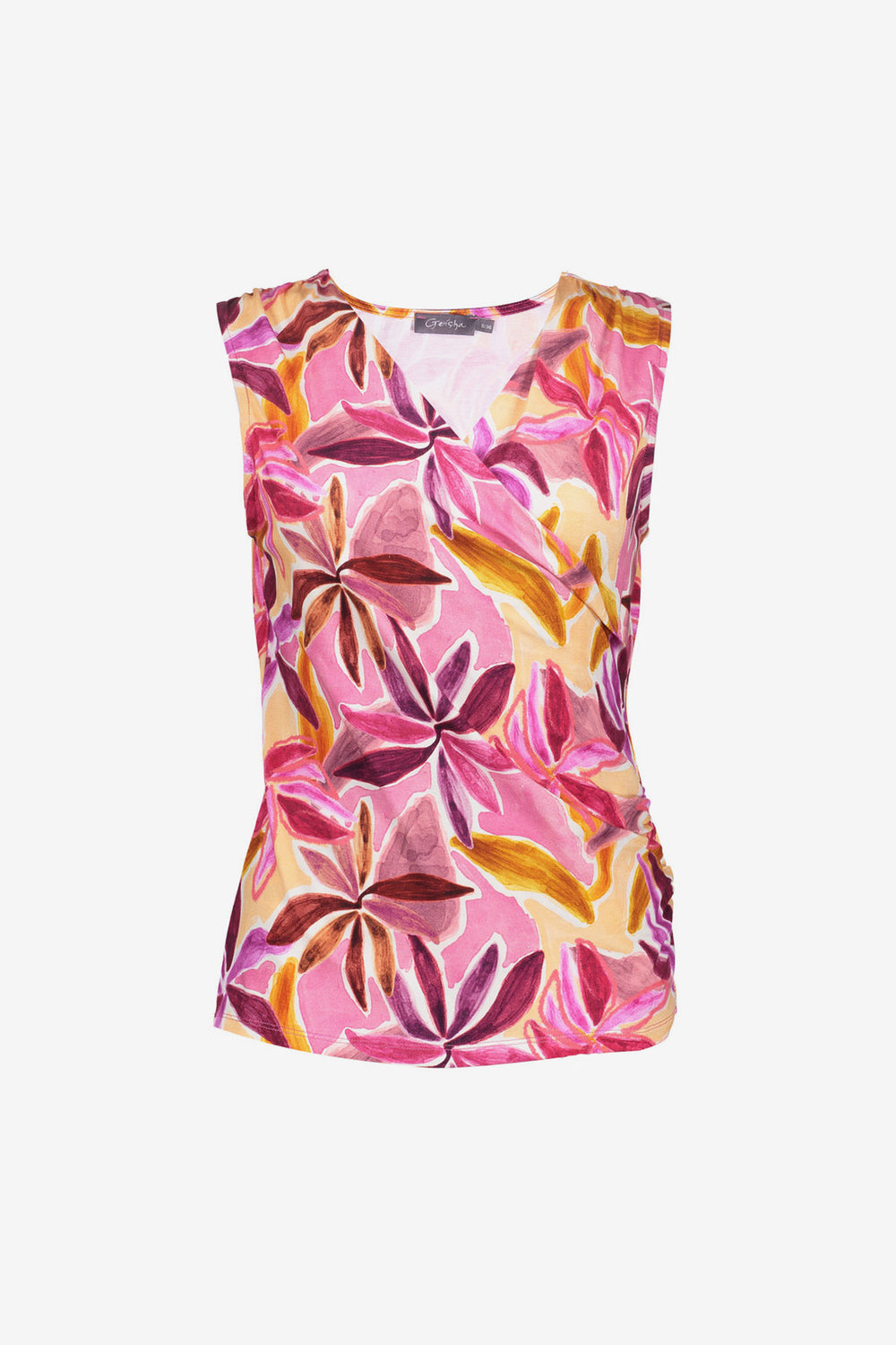 Geisha V-hals top met overslag