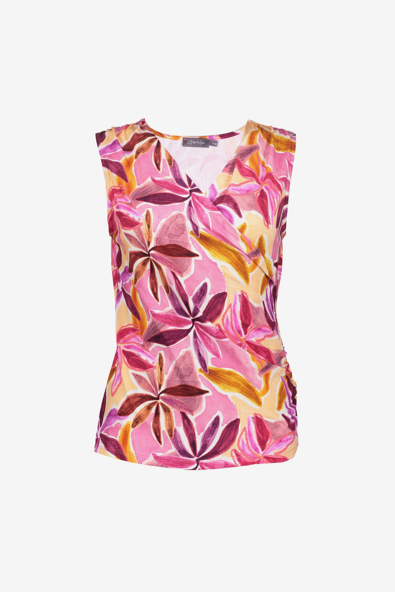 Geisha V-hals top met overslag