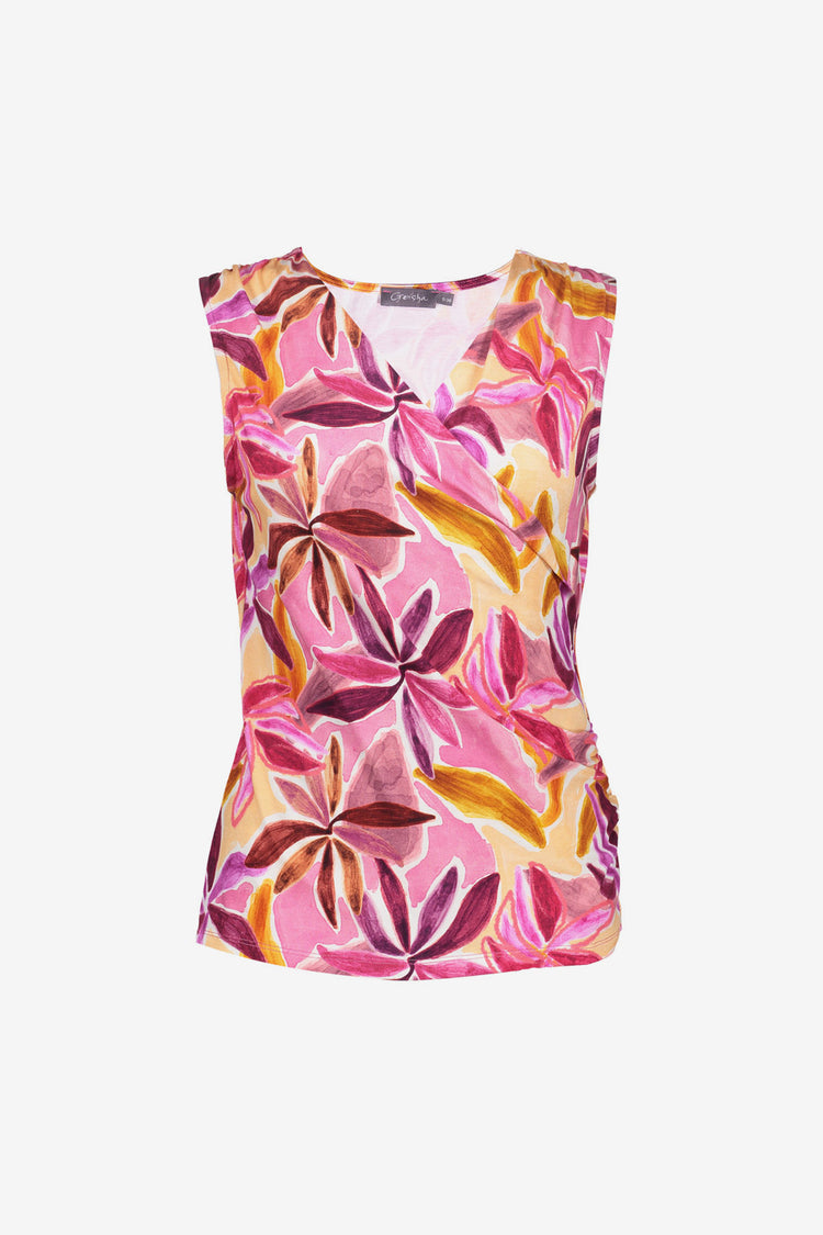 Geisha V-hals top met overslag