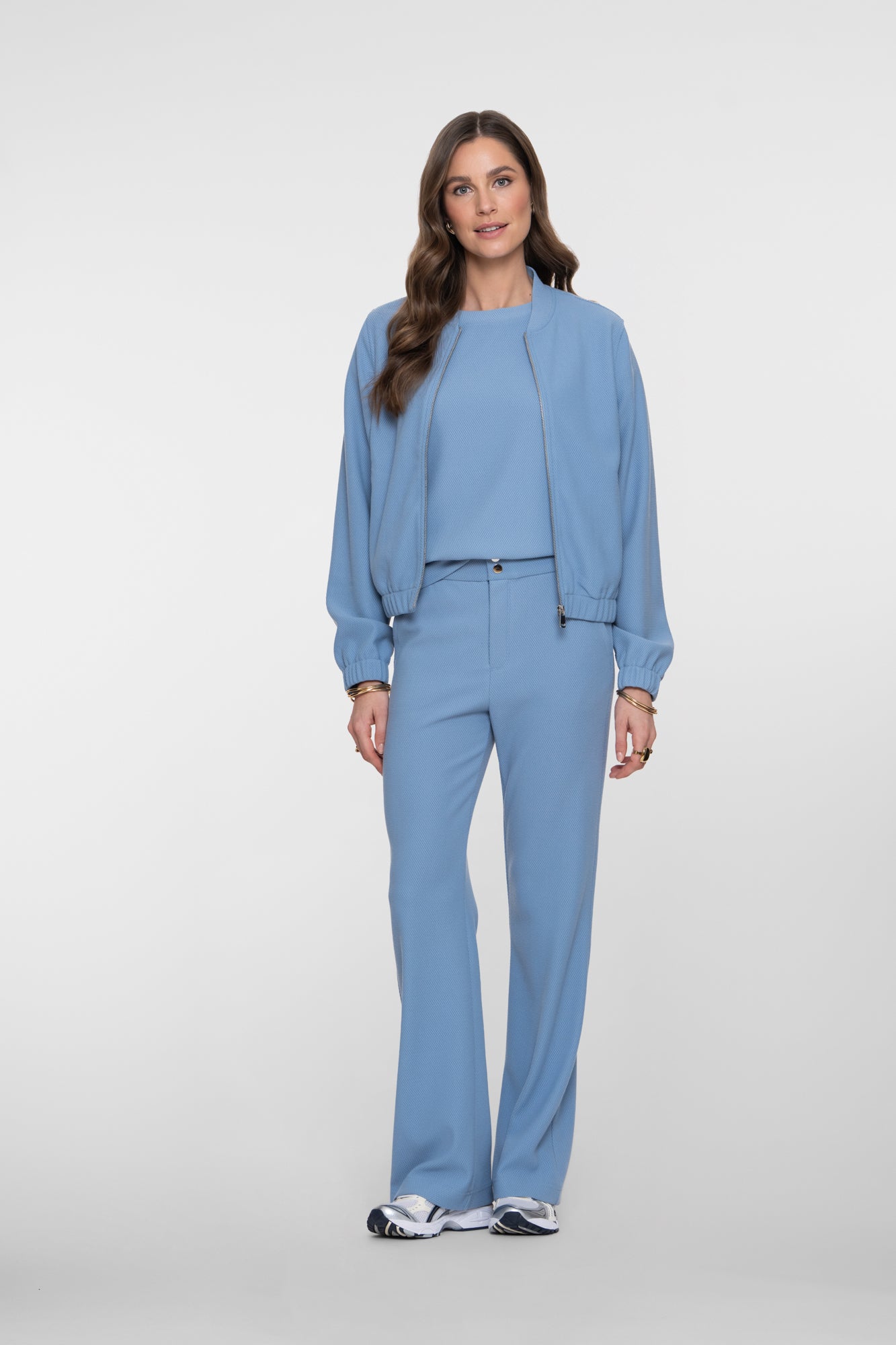 Geisha comfy sweater met honeycomb structuur