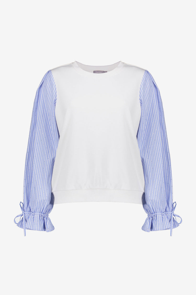 Geisha sweater met spencer-look en blousemouwen