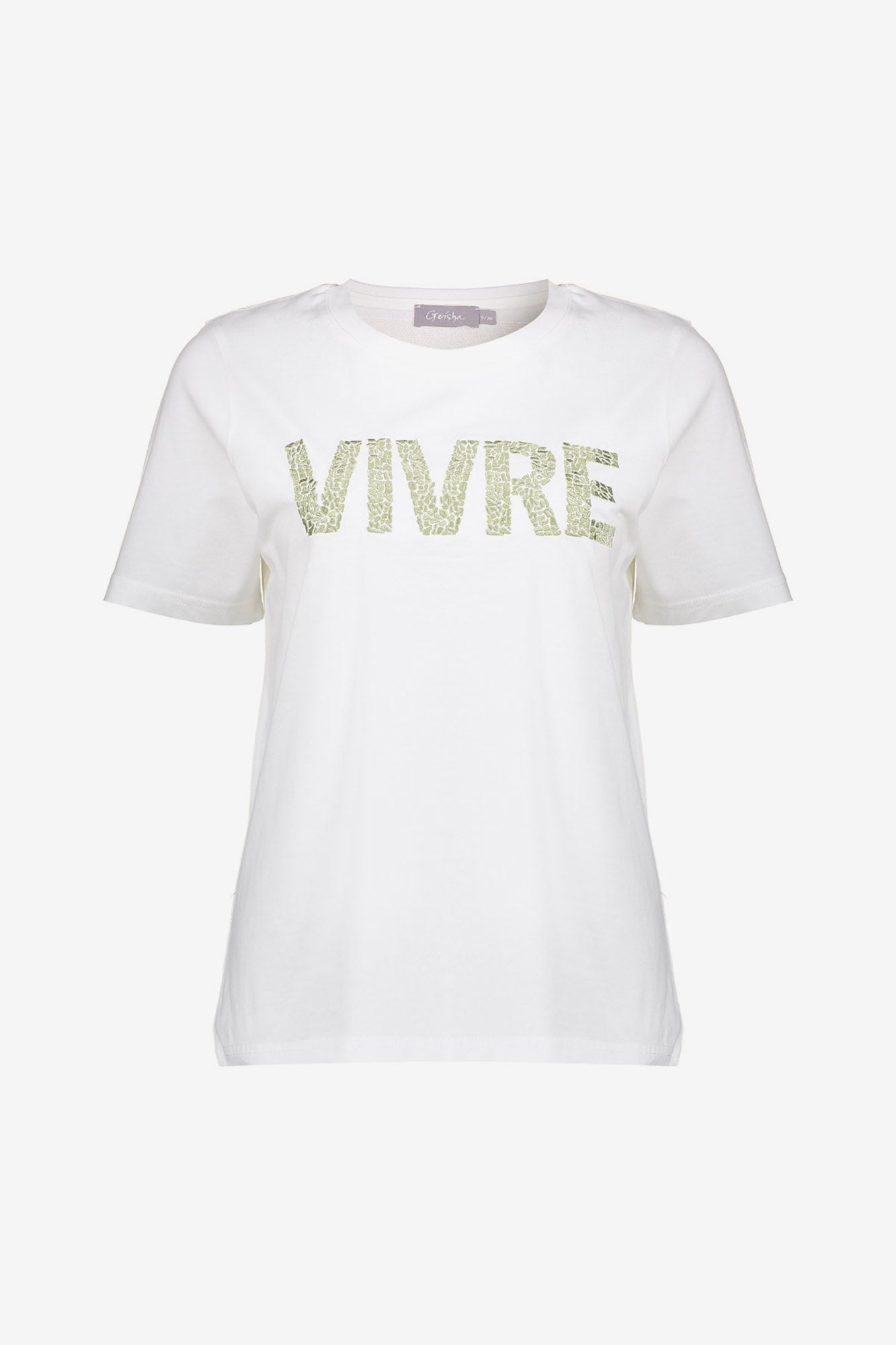 Geisha T-shirt 'Vivre' met korte mouwen