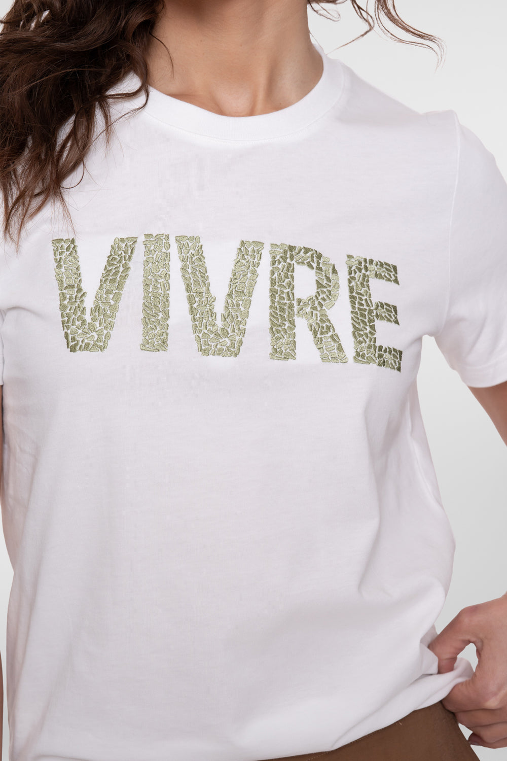 Geisha T-shirt 'Vivre' met korte mouwen